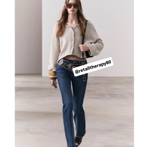 Zara BOATNECK KNIT CARDIGAN SOLD OUT TRENDING Size S - Picture 2 of 7